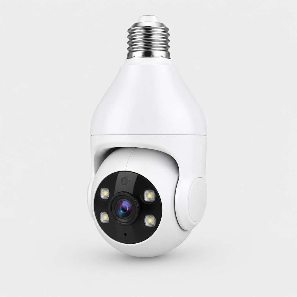 Cámara de Seguridad Foco WiFi 360° Visión Nocturna